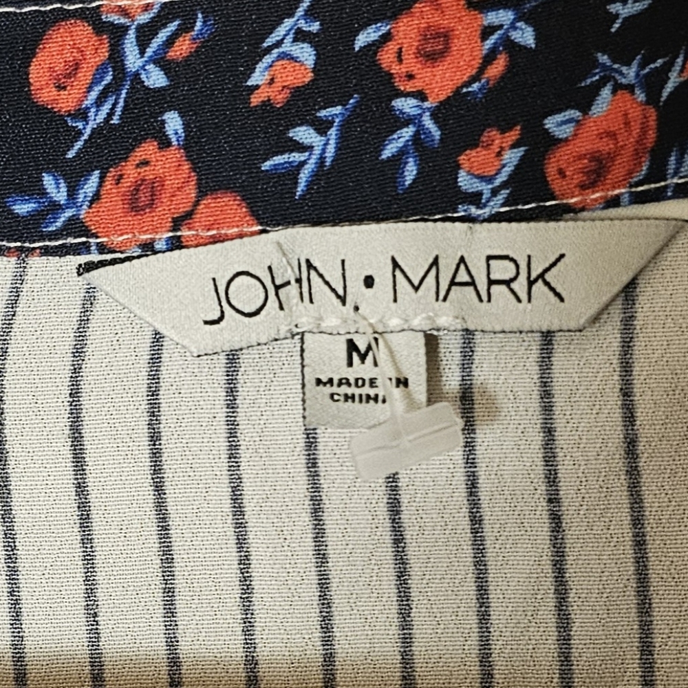 John Mark Red Embroidered & Blue Patchwork Tunic - Picture 3 of 8